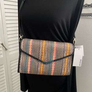JustFab Vibrant Striped Crossbody Bag